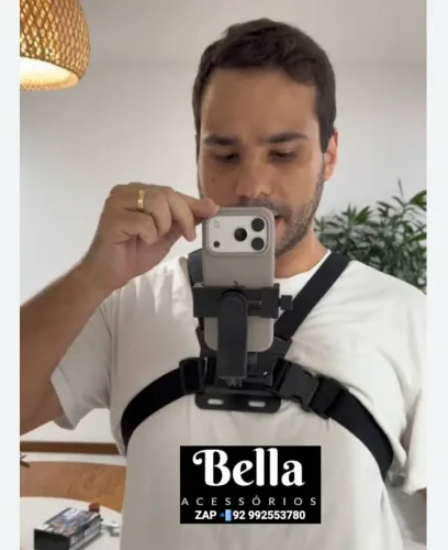 SUPORTE PARA CELULAR CÂMERA GROPO PEITORAL AJUSTÁVEL