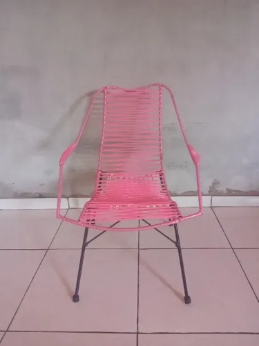 Cadeira de Fio Espaguete Rosa