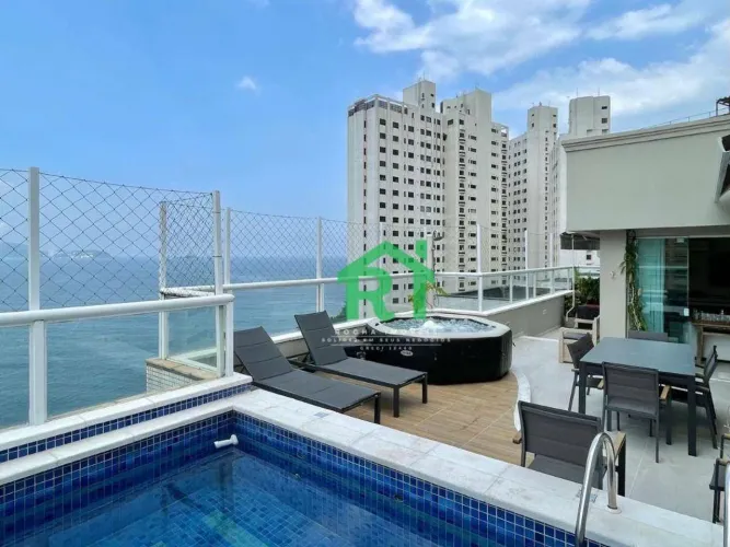 Cobertura à beira mar com 3 quartos (3 suítes), 2 vagas e lazer à venda em Jardim Astúrias