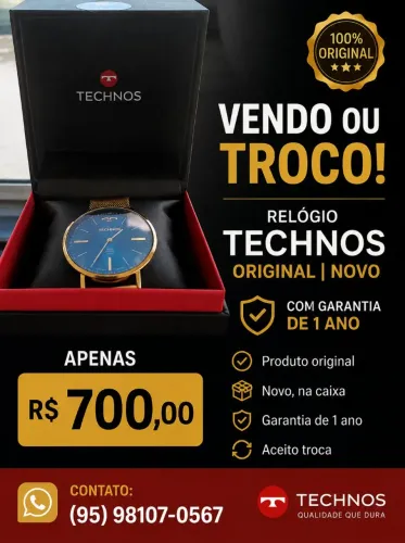 Vendo relógio Technos dourado 