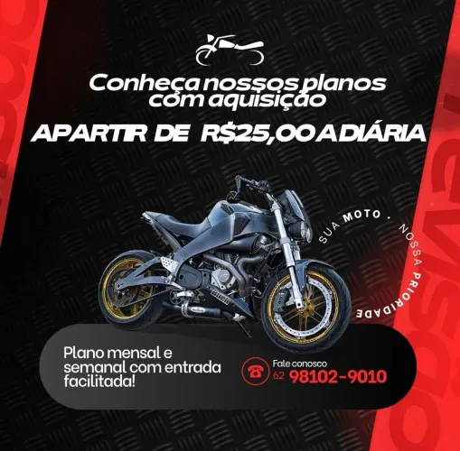 Locação/ aluguel de moto diária R$ 30,00