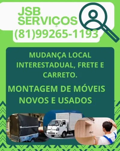Mudança local, frete, carreto Recife Olinda Caxangá Boa vista, boa viagem