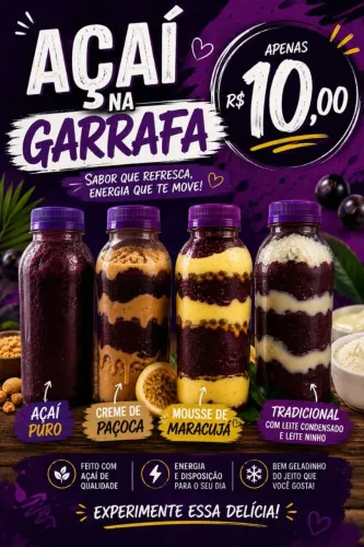 Açaí na garrafa 