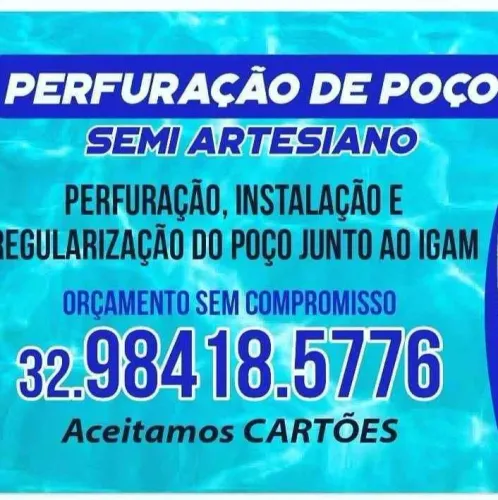 Perfuração e regularização de poço semi artesiano