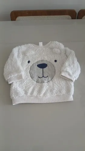 Blusa de frio ursinho branca