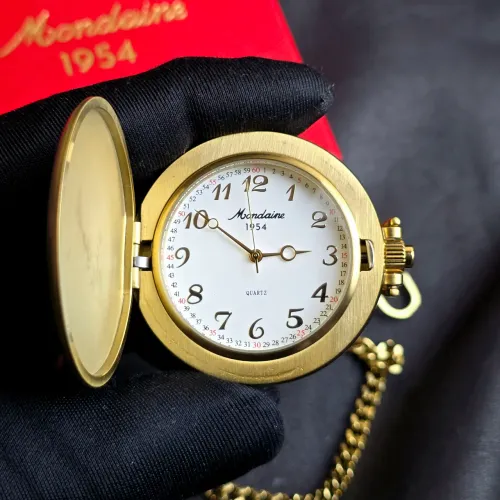 Relógio Mondaine 1954 de Bolso dourado 99780GPMVDE2