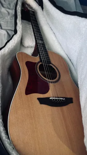 Vendo violão strinberg para canhoto, acompanhado com capa de couro, bateria, cabo e etc.