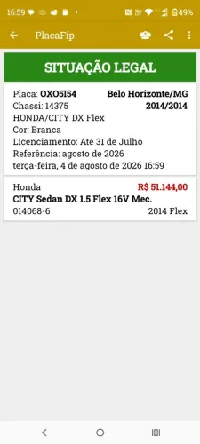 Honda City Sedan DX 1.5 Flex 16V Mec. 2014