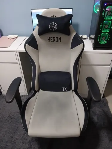 Vendo Cadeira Gamer TGT Heron TX Tecido, Preto e Cinza, TGT-HRTX-FB01