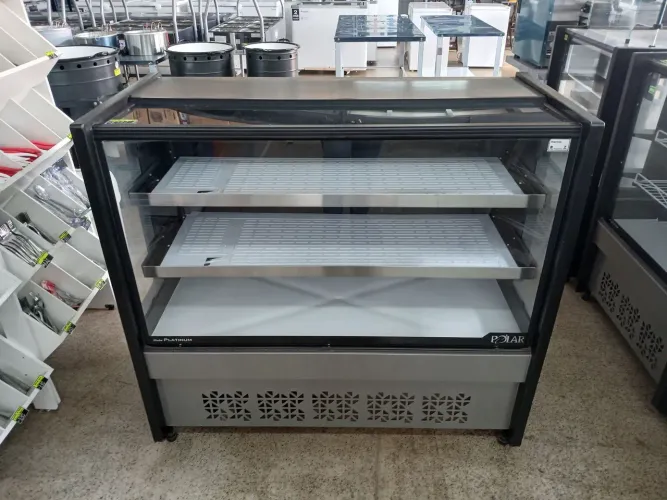 Balcão Refrigerado Polar 2  Placa Fria 1,25M Preto 