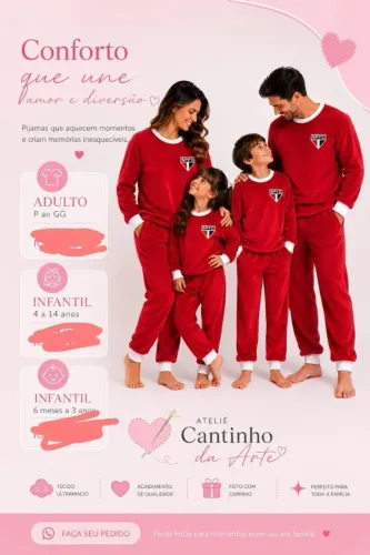 Pijamas masculino e feminino 