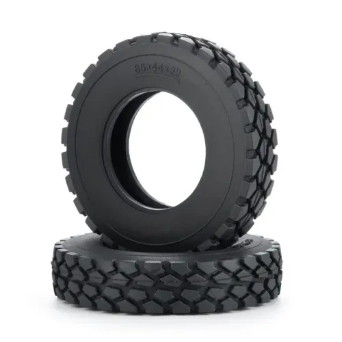 Pneus de Borracha 22mm 1/14 RC Truckmodelismo Tamiya 2 PÇ Miniatura