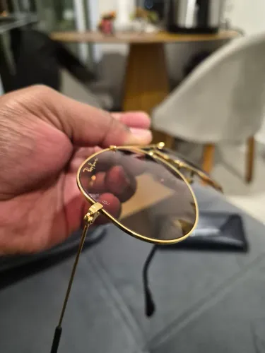 Ray-Ban Aviator B&L USA Vintage Original - Dourado Degradê Marrom - Raro