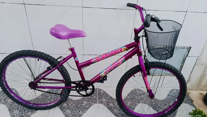 Bicicleta aro 24 nova completa com cestinha e nota fiscal 