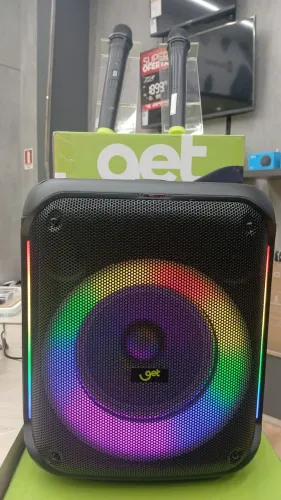 Caixa de Som com 2 Microfones