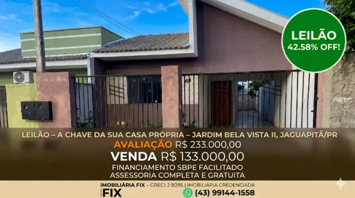 ? **LEILÃO: ECONOMIZE R$ 99 MIL NO JARDIM BELA VISTA II!**