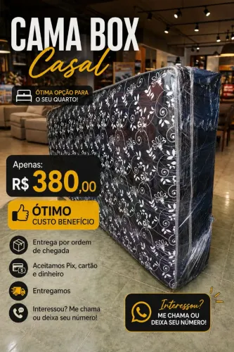 Cama box de casal entrega C0mpre a sua.