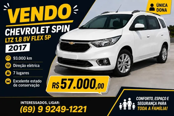 Chevrolet Spin LTZ 1.8 8V Econo.flex 5P Mec. 2017