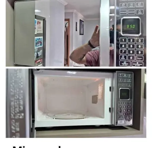 Espelhado filé microondas