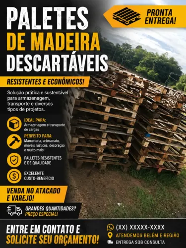 Pallets descartáveis de Madeira