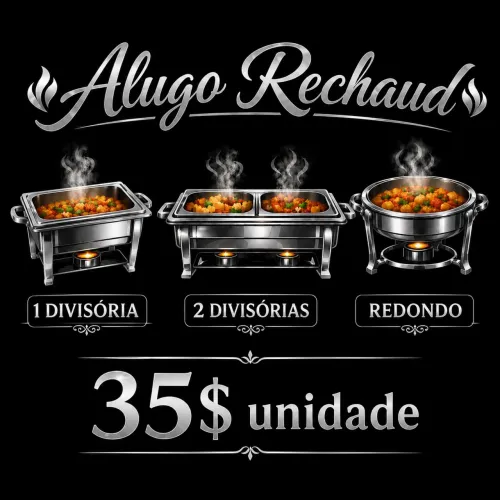 Alugo Rechaud 1, 2 Cubas  e redondo.