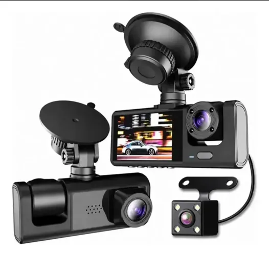 Câmera veicular full HD tela LCD gravador DVR carro - AJ-S09