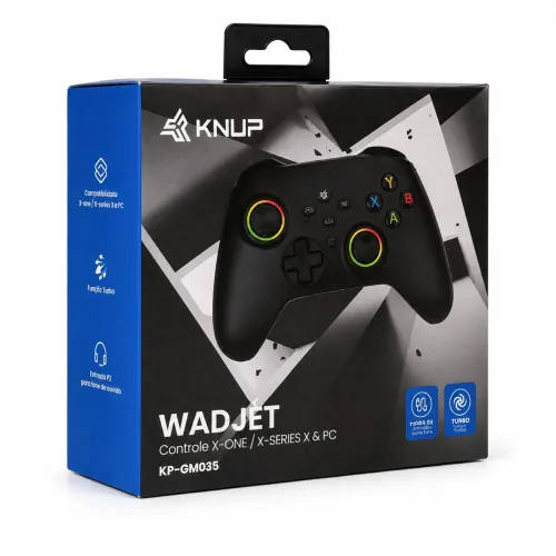 Controle Gamer KNUP Wadjet KP-GM035 Xbox One Series X PC Turbo LED P2