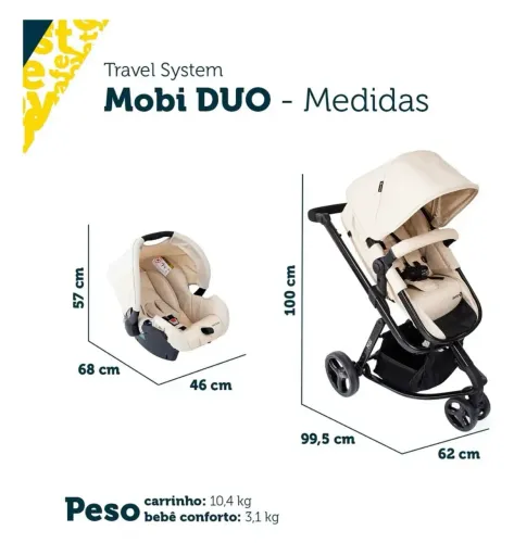 Travel System Safety 1st, Mobi Duo, Beige Nature