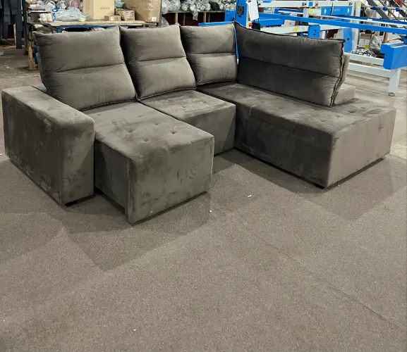 Sofa canto 2,75 x 2,00 retrátil reclinável mostruário até 12x