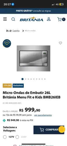 Vende-se microondas zero 400$