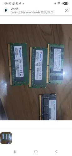 3 memória ram ddr4 8gb 1 memória ram ddr4 16gb