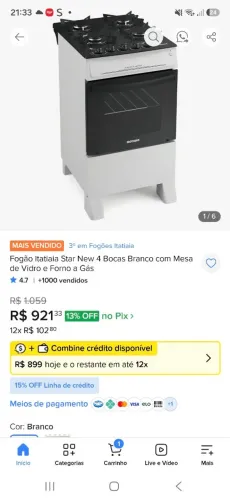 Fogão Itatiaia