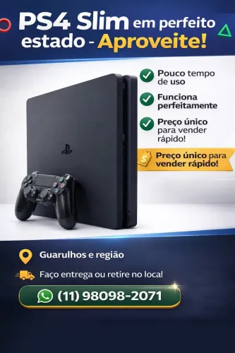PS4 SLIM PRA ONTEM OPORTUNIDADE 