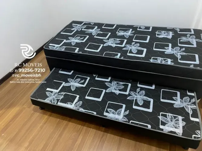 Base box solteiro Bibox 88x1.88 com Auxiliar D33 Direto da Fábrica - Com Nota Fiscal