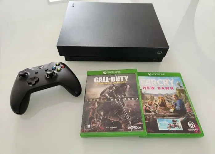 Xbox one X 1tb preto novo