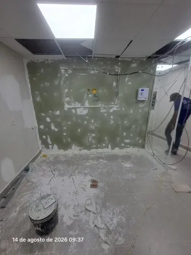 Pintor imassa cimento queimado, *