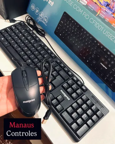 Teclado e mouse com fio promoção 