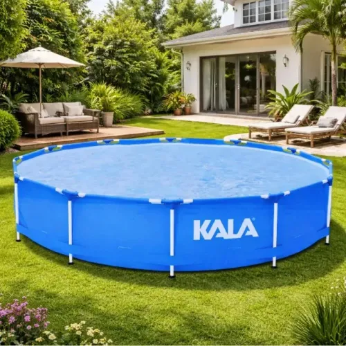 piscina estruturada 6800l redonda kala 926680 3,60x76cm jardim lazer férias