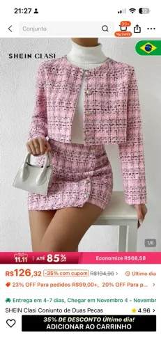 Conj Tweed SHEIN