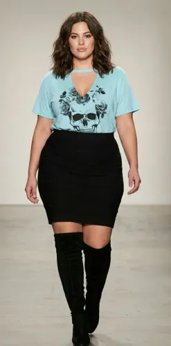 Saia e t-shirts cjto Plus Size gam GG