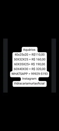 Aquários novos