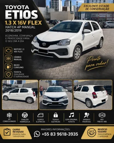 Toyota Etios X 1.3 Flex 16V 5P Mec. 2020