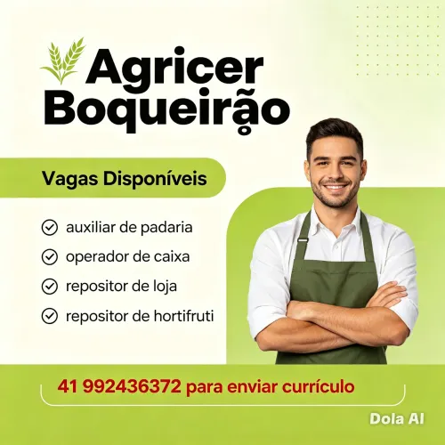 Vagas de emprego agricer Boqueirão