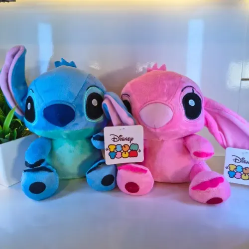 Pelúcias Stitch e Angel Conjunto - Disney® - 20 cm - Lilo & Stitch