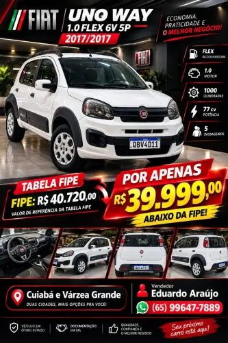 Fiat Uno WAY 1.0 Flex 6V 5P 2017