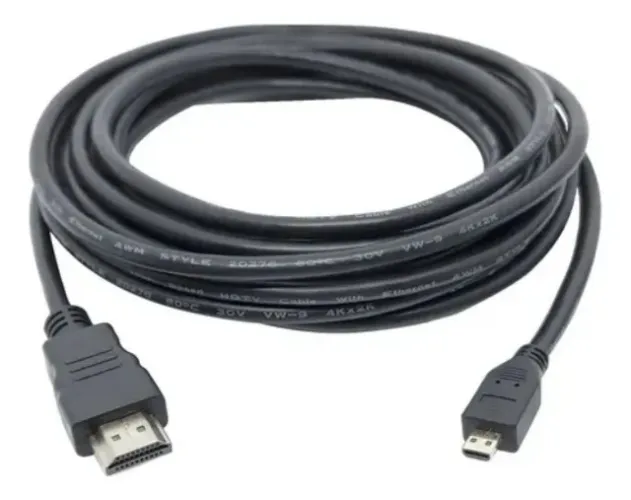 Cabo Micro Hdmi X Hdmi Blindado 2.0 Ethernet 4k 5mt
