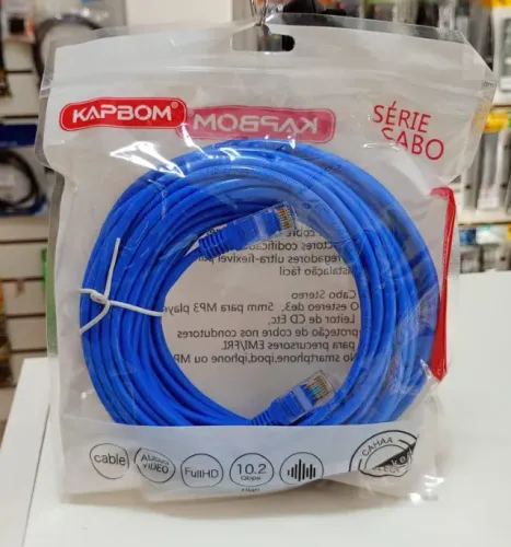 Cabo de Rede Ethernet RJ45 10 Metros - Novo - Loja Ditudo Tech e Variedades