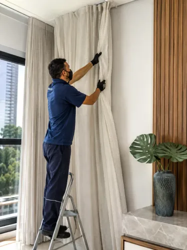 Lavagem de Cortinas no DF | Retiramos e Instalamos