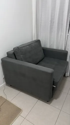 Sofá-Cama Solteiro Grafite Excelente Estado