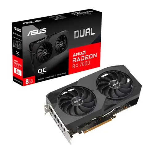 Placa de Vídeo Asus Dual OC Edition AMD Radeon RX 7600 8GB GDDR6